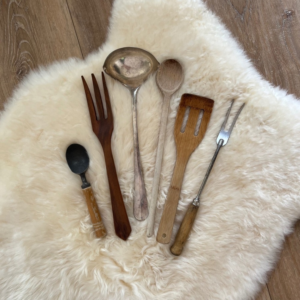 Vintage / Antique Kitchen Utensil Lot 6pc Utensils